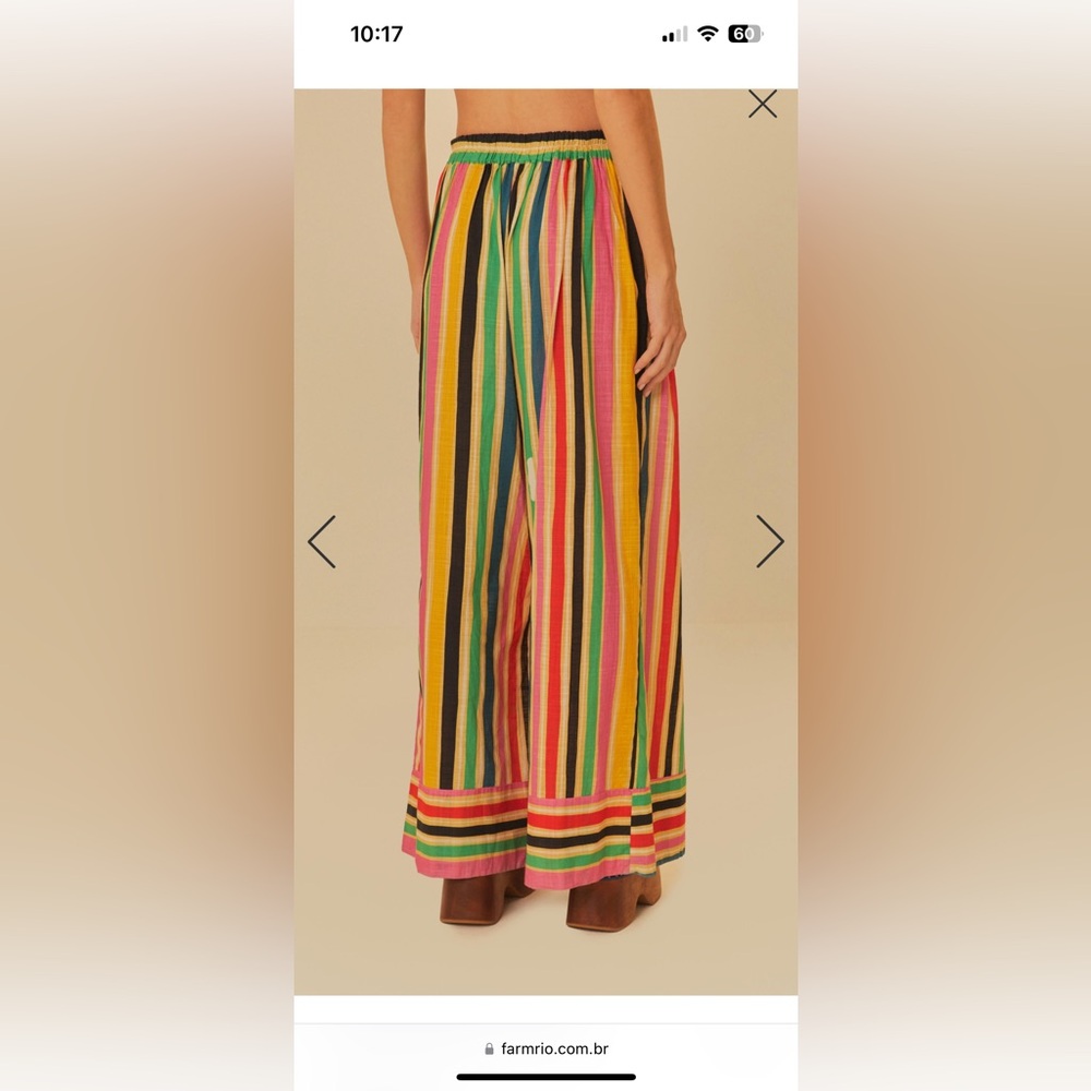 NWT Farm Rio Rainbow Striped Trousers (L)